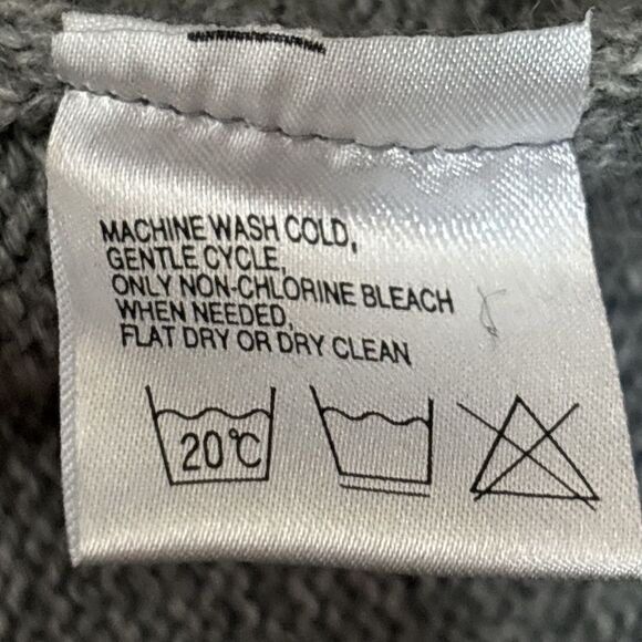 Henry Grethel Men's XL Grey Crewneck Chunky Knit Wool Blend Grandpa Sweater - Picture 14 of 14